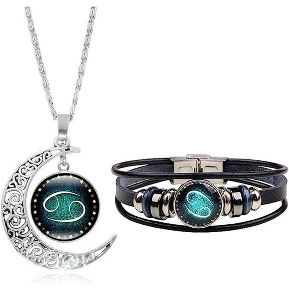 NEW Zodiac Necklace Bracelet Set for Men Gifts 12 Constellation Necklace… - Picture 12 of 15